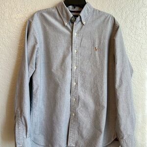 Ralph Lauren Light blue/Gray Casual Button-Down Shirt size Large